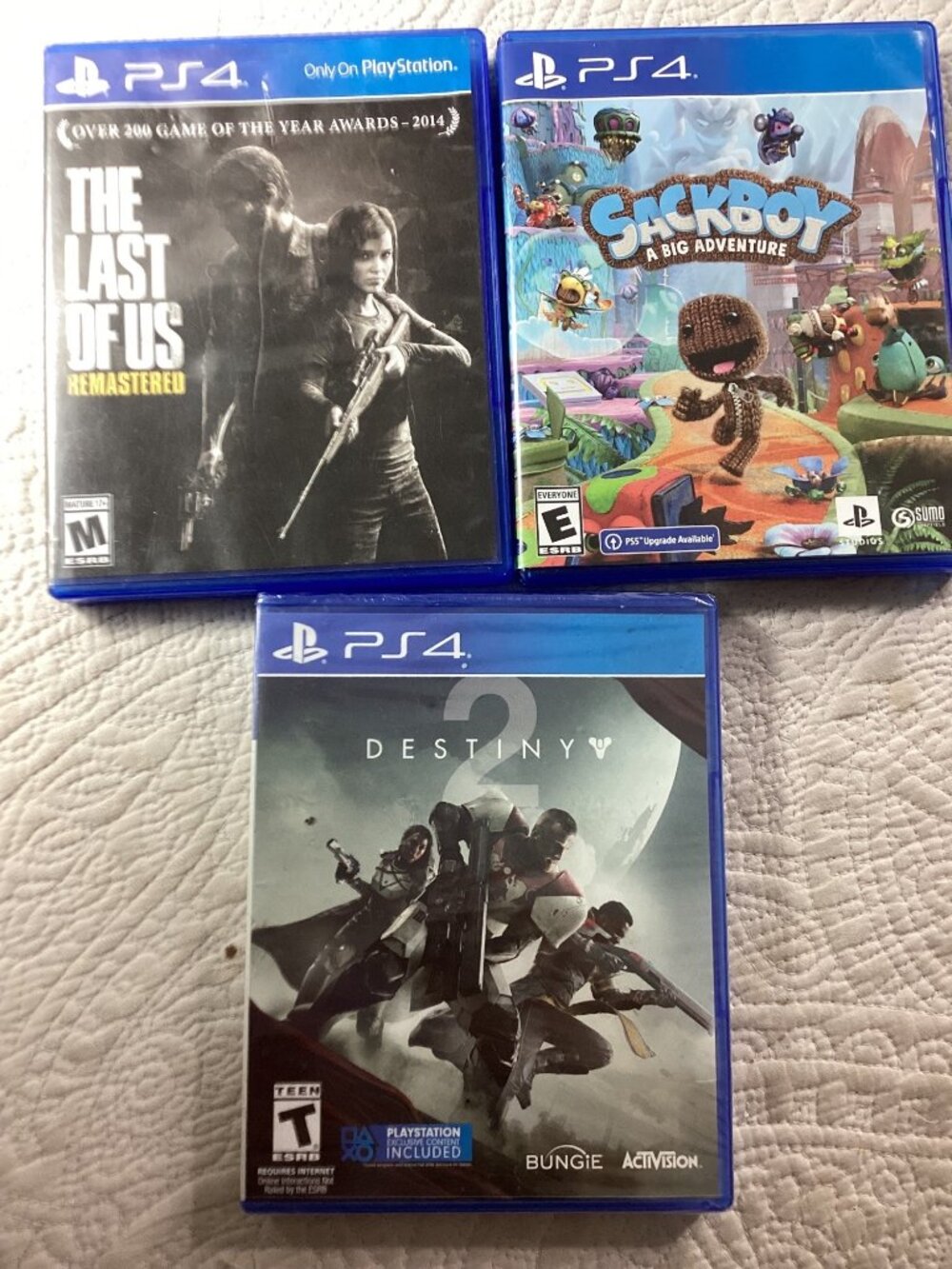 PS4 Bundle: The Last Of Us Remastered, Sackboy A Big Adventure*Destiny 2 Sealed